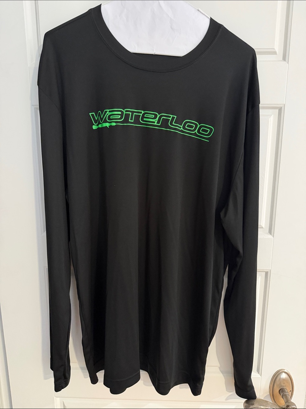 Waterloo Rod Company Black Long Sleeve Tee with Neon Green Logo